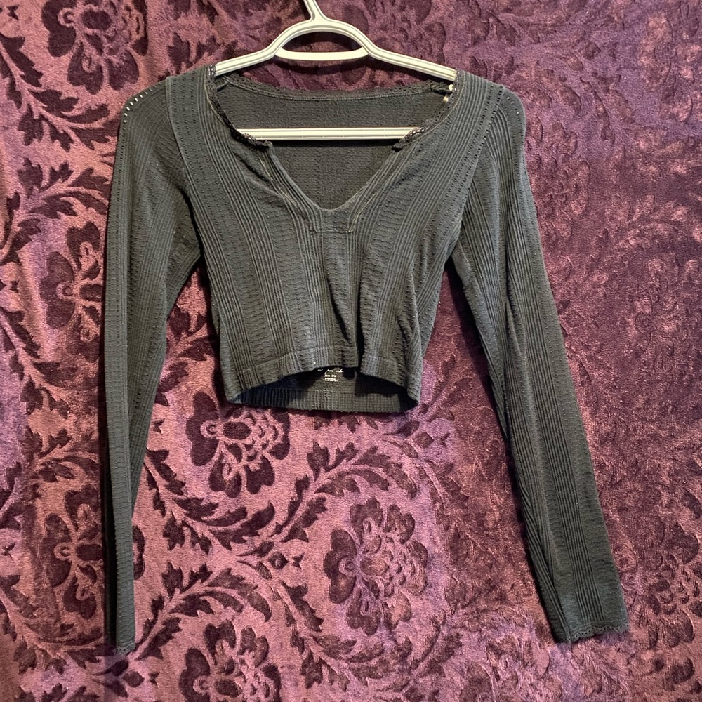 Urban Outfitters v neck lacy long sleeve top